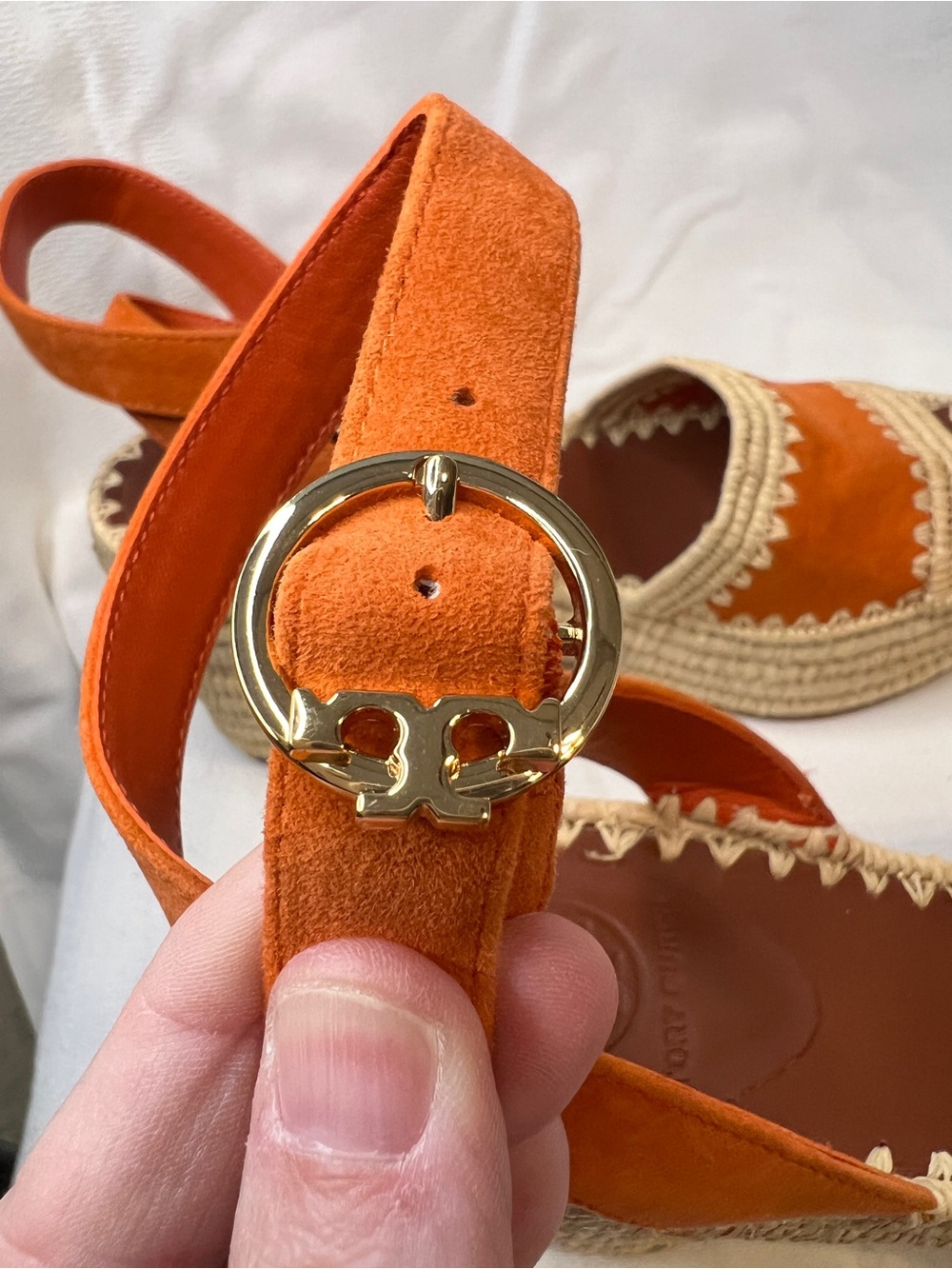 EUC Tory Burch Arianne Espadrille Platform Sandals with Ankle Strap - Women 7 - Picture 7 of 9